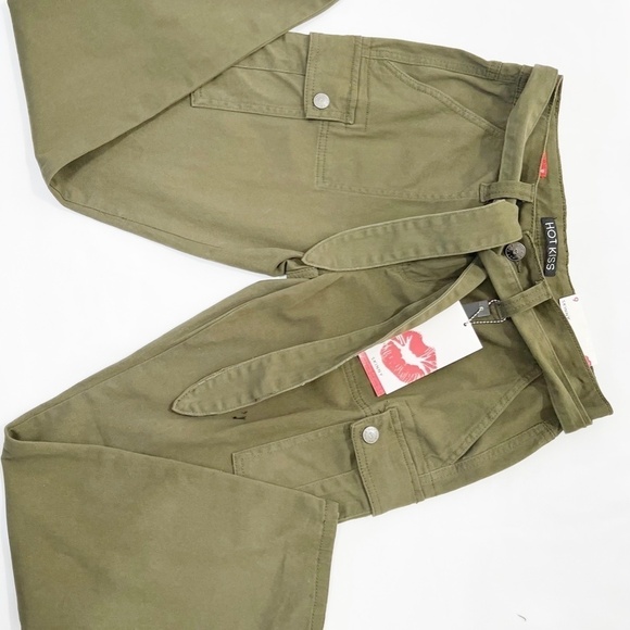 𝅺hot KISS ARMY‎ GREEN CARGO PANTS - Picture 3 of 9
